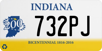 IN license plate 732PJ