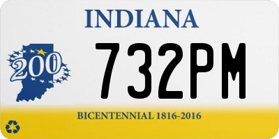 IN license plate 732PM