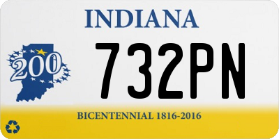 IN license plate 732PN