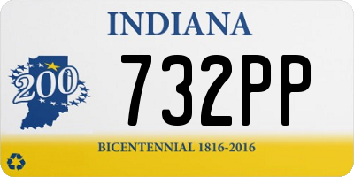 IN license plate 732PP