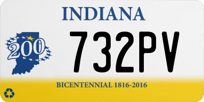 IN license plate 732PV