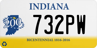 IN license plate 732PW