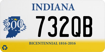 IN license plate 732QB