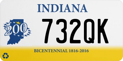 IN license plate 732QK