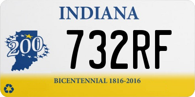 IN license plate 732RF