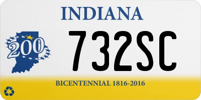 IN license plate 732SC