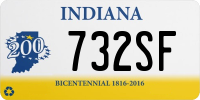 IN license plate 732SF