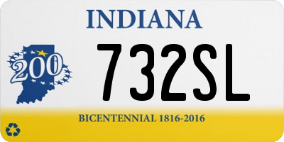 IN license plate 732SL