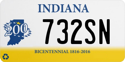 IN license plate 732SN