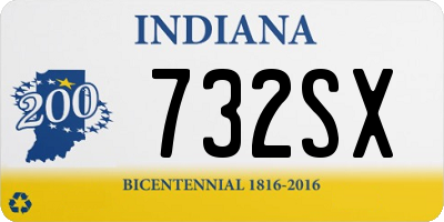 IN license plate 732SX