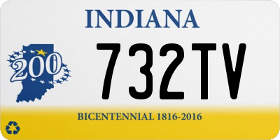 IN license plate 732TV