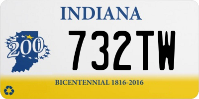 IN license plate 732TW