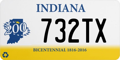 IN license plate 732TX