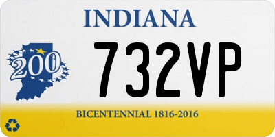 IN license plate 732VP