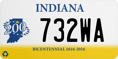 IN license plate 732WA