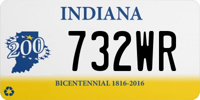 IN license plate 732WR