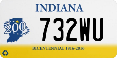 IN license plate 732WU