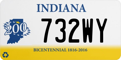 IN license plate 732WY