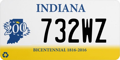 IN license plate 732WZ