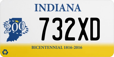 IN license plate 732XD