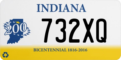 IN license plate 732XQ