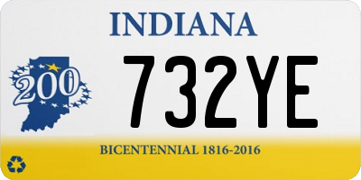 IN license plate 732YE
