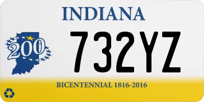 IN license plate 732YZ