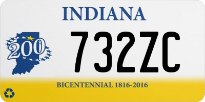 IN license plate 732ZC