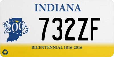 IN license plate 732ZF