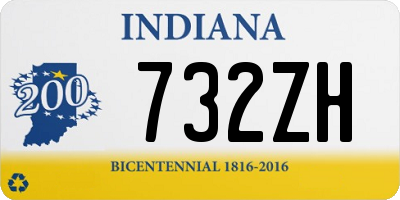 IN license plate 732ZH