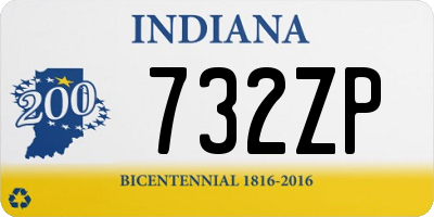 IN license plate 732ZP