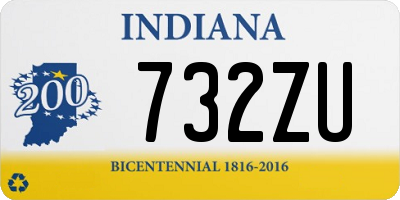 IN license plate 732ZU