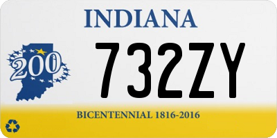 IN license plate 732ZY