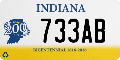 IN license plate 733AB