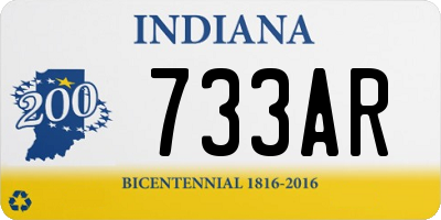 IN license plate 733AR