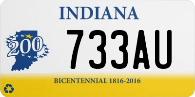 IN license plate 733AU