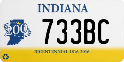 IN license plate 733BC