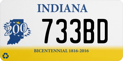 IN license plate 733BD