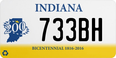 IN license plate 733BH