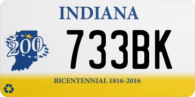 IN license plate 733BK