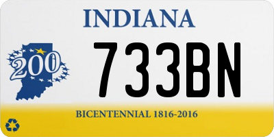 IN license plate 733BN