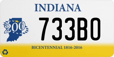 IN license plate 733BO