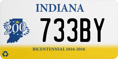 IN license plate 733BY
