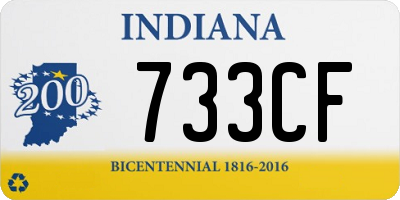 IN license plate 733CF