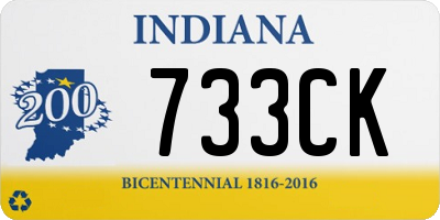 IN license plate 733CK