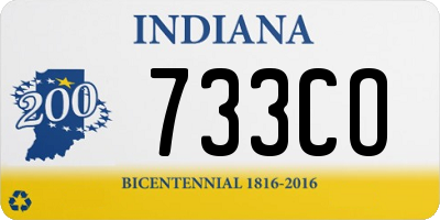 IN license plate 733CO