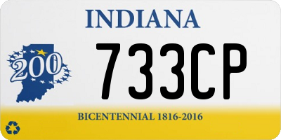 IN license plate 733CP