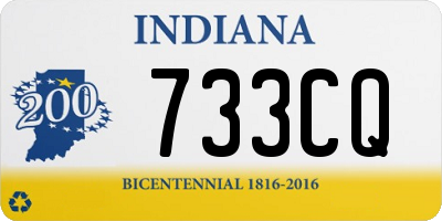 IN license plate 733CQ