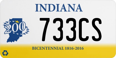 IN license plate 733CS