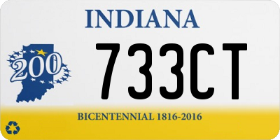 IN license plate 733CT